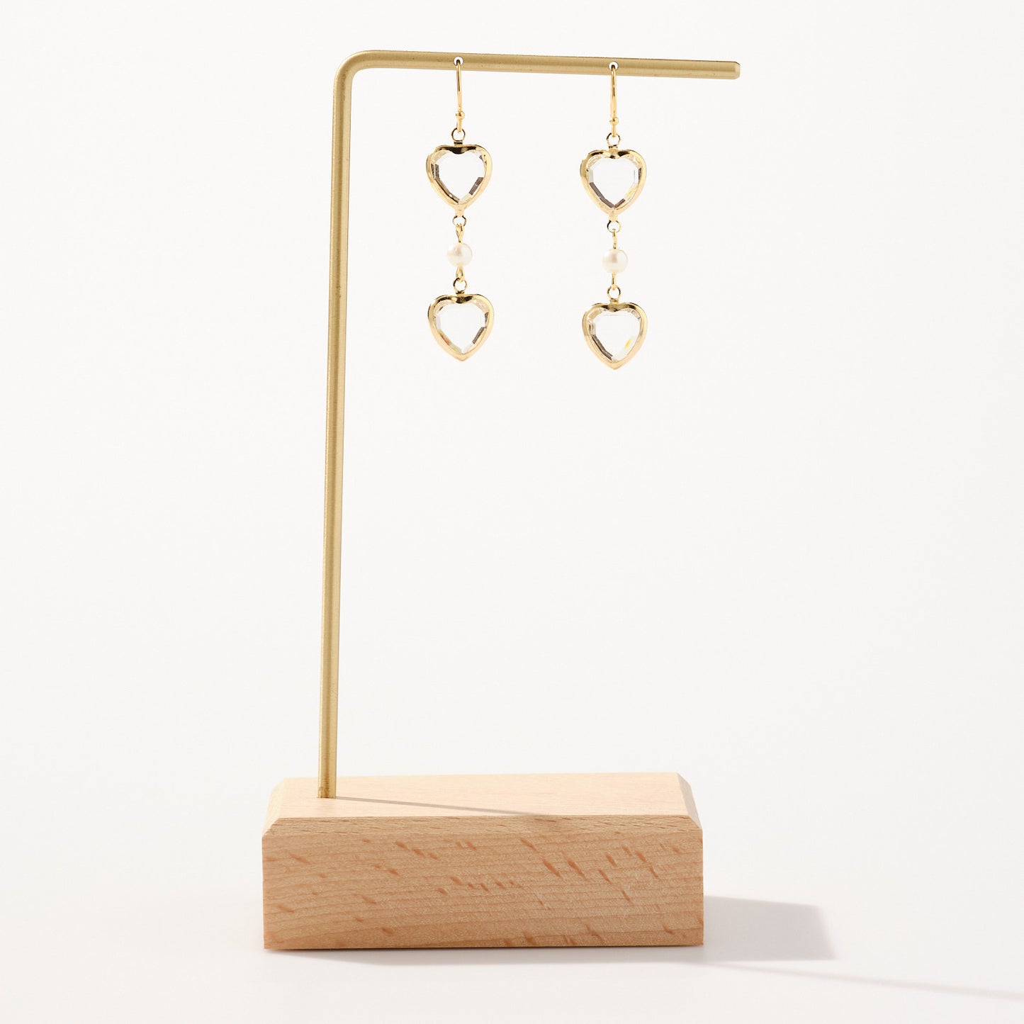 Heart Drop Earring in Crystal