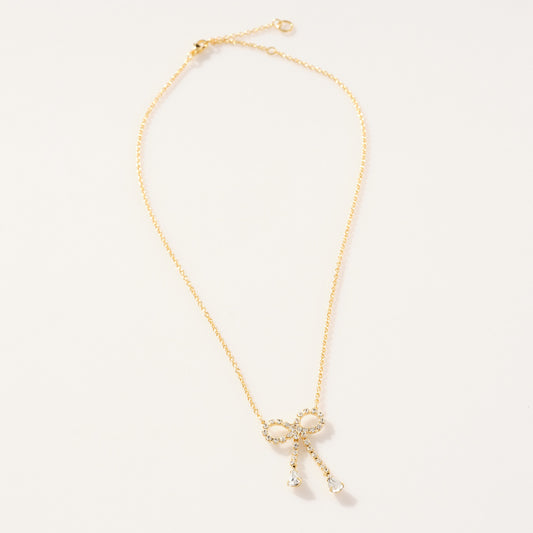 Crystal Bow Necklace
