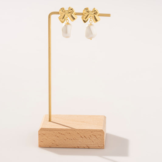 Mini Samantha Bow Drop Earrings