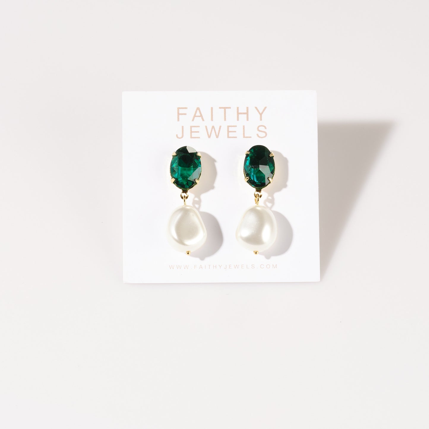 Kara Drop Earring in Emerald