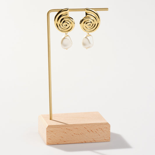 Sarah Shell Pearl Earrings