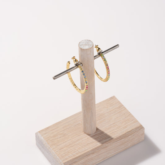 Mini Cammy Hoop in Pastel Rainbow