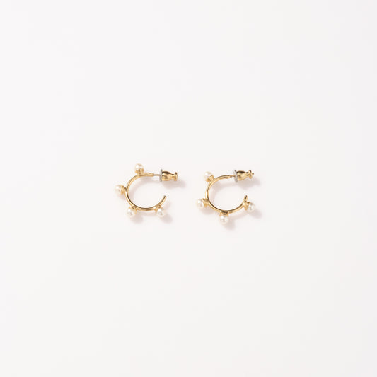 Mini Faith Pearl Hoop