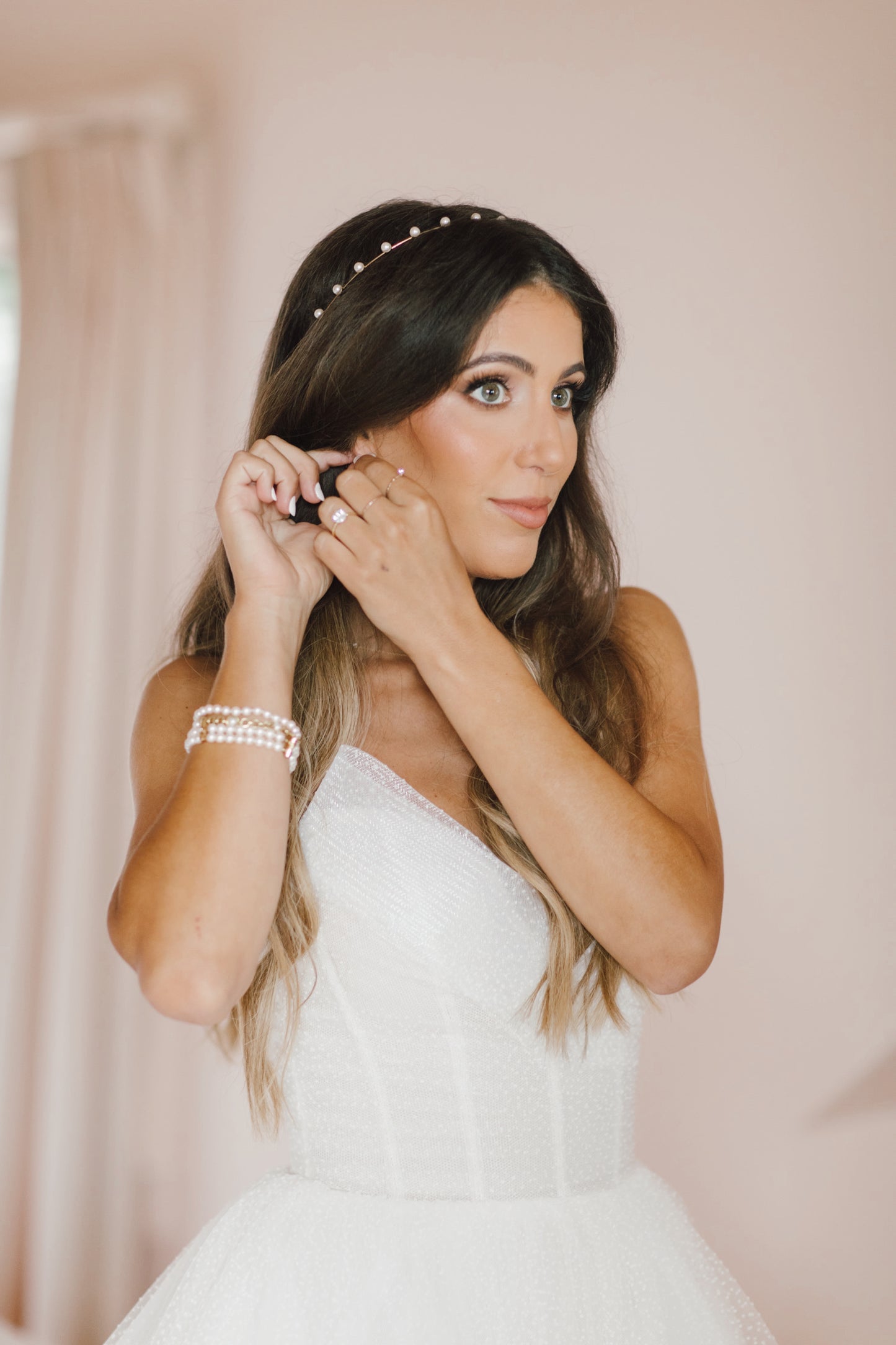 Rose Pearl Headband