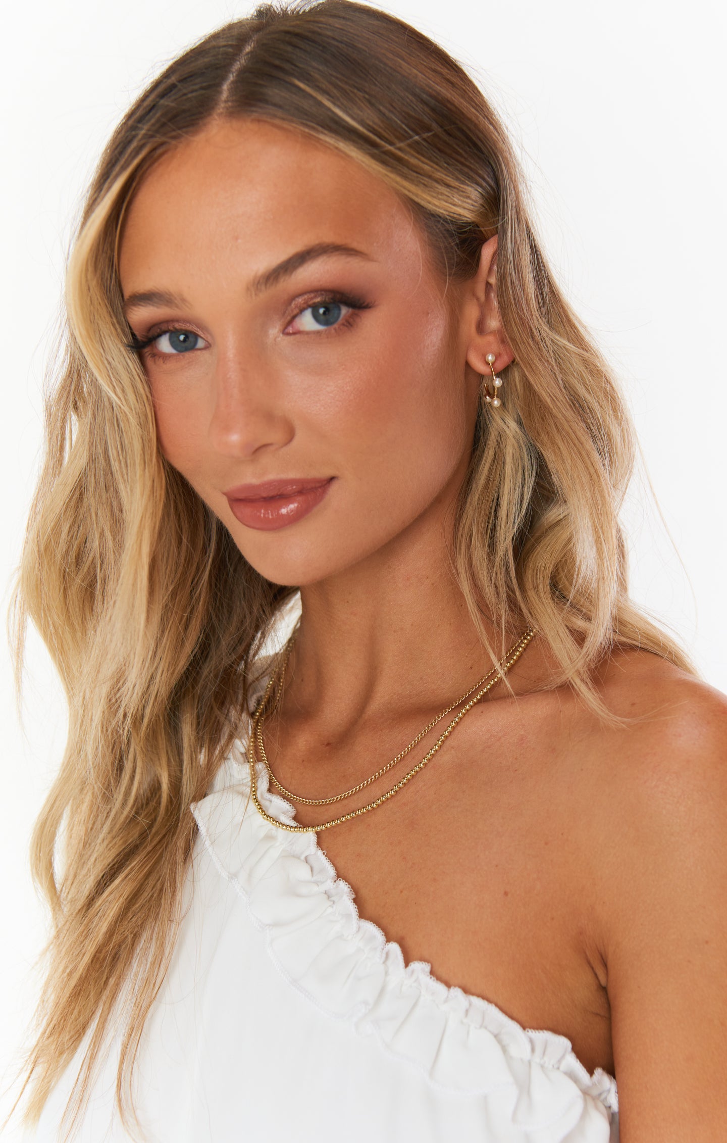 Mini Faith Pearl Hoop