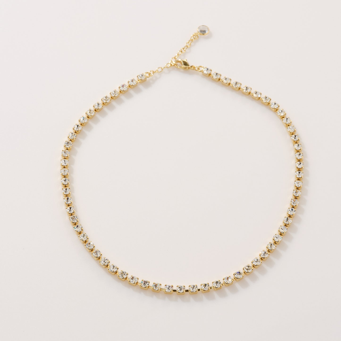 Kelsey Tennis Necklace in Crystal